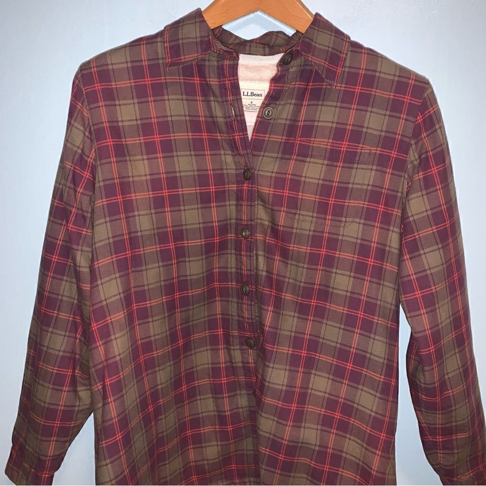 L.L. Bean Fuzzy Flannel Size Small - Picture 2 of 4